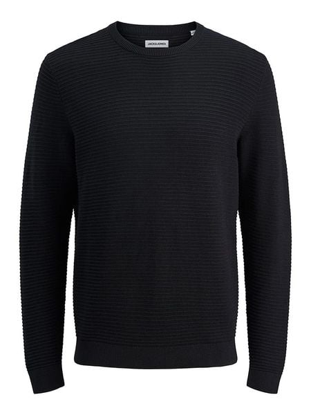 Jack & Jones Sweter w kolorze czarnym rozmiar: S. Czarne swetry nierozpinane Jack & Jones, s, bez wzorów, z bawełny, bez kołnierzyka, bez ramiączek. Za 118.28 zł.