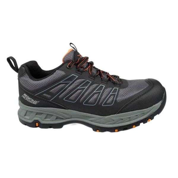 Obuwie Ochronne Męskie Pro Kata. Czarne buty turystyczne Regatta, bez wzorów, z gumy, bez zapięcia, trekkingowe. Za 195.99 zł.