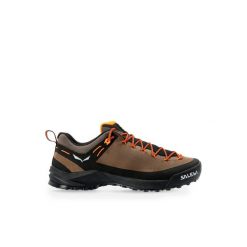 Buty turystyczne męskie Salewa Wildfire Leather. Brązowe buty turystyczne Salewa, bez wzorów, z materiału, bez zapięcia, trekkingowe. Za 699.99 zł.