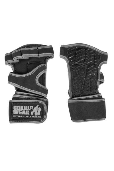 Yuma Rękawiczki do podnoszenia ciężarów - Czarny/Szary. Czarne rękawiczki GORILLA WEAR, bez wzorów, z poliesteru. Za 168.00 zł.