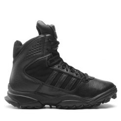 Trekkingi adidas. Czarne botki sznurowane Adidas, bez wzorów, bez obcasa, bez zapięcia. Za 799.99 zł.