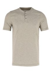 T-shirt ze stójką TM-LAB. Brązowe t-shirty Volcano, l, bez wzorów, z bawełny, bez kołnierzyka, bez ramiączek. Za 79.99 zł.