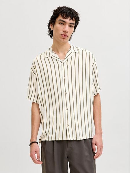 Jack & Jones Koszula Jeff 12288853 Beżowy Relaxed Fit. Brązowe koszule Jack & Jones, l, bez wzorów, z wiskozy, bez kołnierzyka, bez ramiączek. Za 85.99 zł.