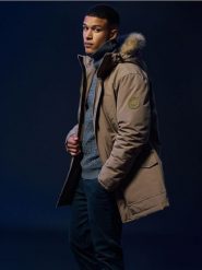 Kurtka parka - beżowy. Brązowe kurtki Sinsay, l, bez wzorów, bez kaptura. W wyprzedaży za 119.99 zł.