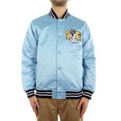 Kurtka męska do koszykówki Mitchell & Ness NCAA University Of North Carolina. Niebieskie kurtki Mitchell & Ness, m, bez wzorów, bez kaptura. Za 559.00 zł.