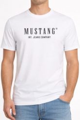 Męski T-Shirt Mustang Style Alex General White 1017996 2045. Białe t-shirty Mustang, m, bez wzorów, bez kołnierzyka, bez ramiączek. Za 79.99 zł.