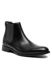 Clarks Sztyblety Craftarlo Top 261734607 Czarny. Czarne botki sznurowane Clarks, bez wzorów, ze skóry, bez obcasa, bez zapięcia. Za 629.99 zł.