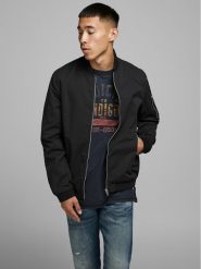 Jack&Jones Kurtka bomber Rush 12165203 Czarny Regular Fit. Czarne kurtki Jack&Jones, m, bez wzorów, z syntetyku, bez kaptura. Za 169.99 zł.