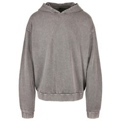 Bluza Z Kapturem Dla Dorosłych Unisex Acid Wash Oversized. Szare bluzy BUILD YOUR BRAND, m, bez wzorów, z kapturem. Za 222.99 zł.