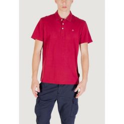 Polo z krótkim rękawem Mężczyzna NAPAPIJRI EALIS SS SUM. Czerwone koszulki polo Napapijri, m, bez wzorów, z bawełny, bez kołnierzyka, bez ramiączek. W wyprzedaży za 242.15 zł.