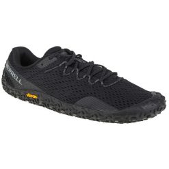 Buty do biegania męskie, Merrell Vapor Glove 6. Niebieskie buty do biegania Merrell, bez wzorów, z gumy, bez zapięcia, do biegania. Za 549.99 zł.