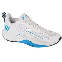 Męskie Buty Do Tenisa Rush Pro Lite Oz. Białe buty turystyczne Wilson, bez wzorów, z gumy, bez zapięcia, tenisowe. Za 510.99 zł.