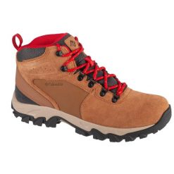 Buty trekkingowe męskie, Newton Ridge Plus II Suede WP. Brązowe trekkingi Columbia, bez wzorów, bez zapięcia. Za 531.35 zł.