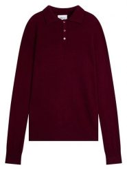 Perfect Cashmere Kaszmirowa koszulka polo "Spencer" w kolorze bordowym rozmiar: L. Czerwone koszulki polo Perfect Cashmere, l, bez wzorów, z kaszmiru, bez kołnierzyka, bez ramiączek. Za 335.02 zł.