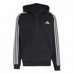 Bluza Adidas Sport M 3S Fl Fz Hd Dorośli. Czarne bluzy z kapturem Adidas, l, bez wzorów, z bawełny, z kapturem. Za 357.99 zł.