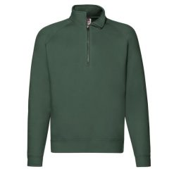 Bluza Unisex Premium Quarter Zip Raglan Dla Dorosłych. Zielone bluzy Fruit of the Loom, m, bez wzorów, bez kaptura. Za 143.99 zł.