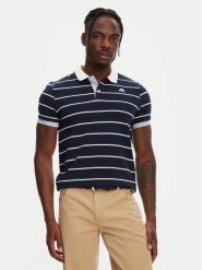 Robe di Kappa Polo Masao 64131FW Granatowy Slim Fit. Niebieskie koszulki polo Robe di Kappa, m, bez wzorów, z bawełny, bez kołnierzyka, bez ramiączek. Za 299.99 zł.