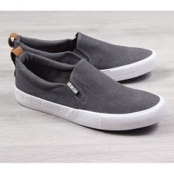 Trampki męskie niskie slip on szare Big Star - szary. Szare trampki BIG STAR, bez wzorów. Za 70.00 zł.
