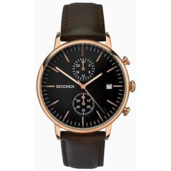 Zegarek Chronograf Sekonda dla Mężczyzn - Elegancja i Funkcjonalność. Brązowe zegarki Sekonda, srebrne. Za 228.99 zł.
