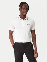 BOSS Polo Paul Pro 50506203 Biały Slim Fit. Białe koszulki polo Boss, m, bez wzorów, z syntetyku, bez kołnierzyka, bez ramiączek. Za 499.99 zł.