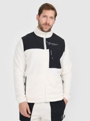 4F Polar ze stójką regular męski - beżowy M. Brązowe bluzy z polaru 4F, m, bez wzorów, z polaru, bez kaptura. Za 199.99 zł.