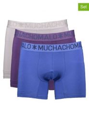Muchachomalo Bokserki (3 pary) w kolorze szaro-fioletowo-niebieskim rozmiar: XL. Niebieskie bokserki MUCHACHOMALO, xl, bez wzorów. Za 73.99 zł.