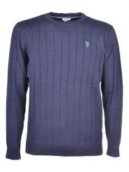 U.S. Polo Assn. Sweter w kolorze granatowym rozmiar: XL. Niebieskie swetry nierozpinane U.S. Polo Assn., s, bez wzorów, z bawełny, bez kołnierzyka, bez ramiączek. Za 159.21 zł.