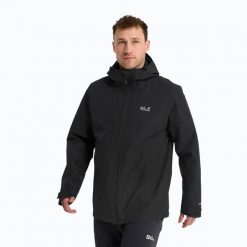Kurtka 3w1 męska Jack Wolfskin Stonetrail 3In1. Czarne kurtki Jack Wolfskin, m, bez wzorów, z materiału, bez kaptura. Za 1,059.00 zł.