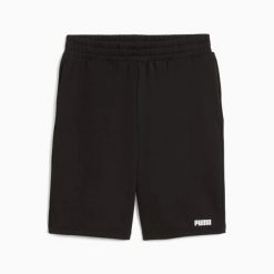 Spodenki męskie Puma ESS SMALL LOGO TR 10" czarne r M. Czarne krótkie spodenki sportowe Puma, l, bez wzorów, z dresówki. Za 92.08 zł.