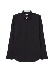 Seidensticker Koszula - Slim fit - w kolorze czarnym rozmiar: 40. Czarne koszule Seidensticker, bez wzorów, z bawełny, bez kołnierzyka, bez ramiączek. Za 126.45 zł.