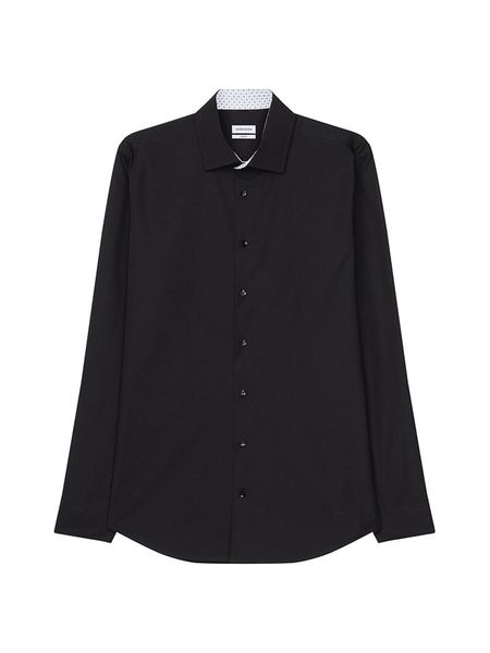 Seidensticker Koszula - Slim fit - w kolorze czarnym rozmiar: 40. Czarne koszule Seidensticker, bez wzorów, z bawełny, bez kołnierzyka, bez ramiączek. Za 126.45 zł.