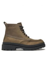 Boss Trapery Nebular 50529219 Zielony. Zielone trapery Boss, z nubiku, bez zapięcia. Za 1,199.00 zł.