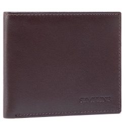 Duży Portfel Męski Semi Line. Brązowe portfele Semi-line, bez wzorów. Za 49.99 zł.