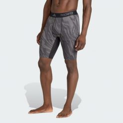 Krótkie legginsy Techfit AOP. Czarne legginsy długie sportowe Adidas, l, bez wzorów, z dzianiny, na fitness i siłownię, climacool (adidas). Za 179.00 zł.