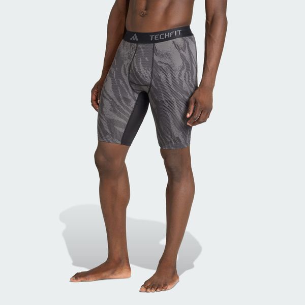 Krótkie legginsy Techfit AOP. Czarne legginsy długie sportowe Adidas, l, bez wzorów, z dzianiny, na fitness i siłownię, climacool (adidas). Za 179.00 zł.