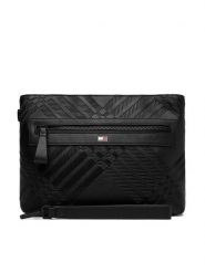 Tommy Hilfiger Saszetka Th Corp Pouch AM0AM14761 Czarny. Czarne torby na ramię Tommy Hilfiger, bez wzorów, ze skóry, bez dodatków. Za 329.99 zł.