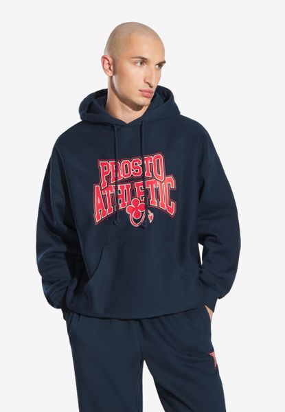 Bluza sportowa męska Prosto Chicago z kapturem. Niebieskie bluzy z kapturem Prosto., l, z aplikacjami, z bawełny, z kapturem. Za 146.99 zł.