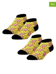 Lucky Socks Skarpety (2 pary) w kolorze żółto-czarnym rozmiar: 41-46. Czarne skarpety Lucky Socks, bez wzorów, prążkowane. Za 30.99 zł.