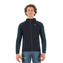 Polar z kapturem na zamek Karpos Ambrizzola. Niebieskie bluzy z polaru KARPOS, bez wzorów, z polaru, z kapturem. Za 552.00 zł.