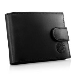 Portfel męski BETLEWSKI BPM-NVTC-60 CZARNY. Czarne portfele Betlewski, bez wzorów, ze skóry. Za 159.99 zł.