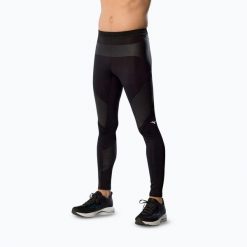 Legginsy do biegania męskie Mizuno Tech Biogear Sonic Long. Czarne legginsy długie sportowe Mizuno, m, bez wzorów, z elastanu, do biegania. Za 449.99 zł.