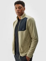 4F Polar ze stójką regular męski - oliwkowy/khaki 3XL. Brązowe bluzy z polaru 4F, na zimę, m, bez wzorów, z dzianiny, bez kaptura. W wyprzedaży za 99.99 zł.