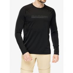 Bluza męska Mammut Selun FL Longsleeve Logo. Czarne bluzy Mammut, m, bez wzorów, bez kaptura. Za 398.99 zł.