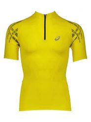 Asics Koszulka funkcyjna w kolorze jaskrawożółtym rozmiar: L. Żółte t-shirty sportowe ASICS, bez wzorów, z materiału, bez ramiączek, outdoorowe. Za 52.79 zł.