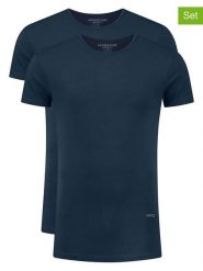 McGregor Koszulki (2 szt.) w kolorze granatowym rozmiar: L. Niebieskie bezrękawniki McGregor, l, bez wzorów, bez kołnierzyka, bez ramiączek. Za 113.36 zł.