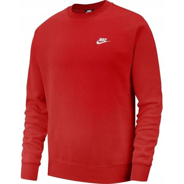 Bluza sportowa męska Nike Club Crew BB. Czerwone bluzy bez kaptura Nike, m, bez wzorów, bez kaptura. Za 206.80 zł.