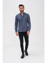 Basics & More Koszula - Regular fit - w kolorze granatowym rozmiar: XXL. Niebieskie koszule Basics & More, xxl, bez wzorów, z bawełny, bez kołnierzyka, bez ramiączek. Za 123.82 zł.