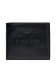 Calvin Klein Portfel Bold Billfold W/Coin LV04D1156G Czarny. Czarne portfele CALVIN KLEIN, bez wzorów, ze skóry. Za 229.99 zł.