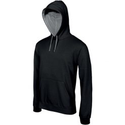 Bluza z kapturem Kariban Contrastée. Niebieskie bluzy z kapturem KARIBAN, m, bez wzorów, z kapturem. Za 166.50 zł.