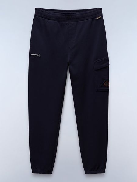 NAPAPIJRY Bojówki "Badge" w kolorze granatowym rozmiar: M. Niebieskie joggery i bojówki NAPAPIJRY, m, bez wzorów. Za 176.50 zł.